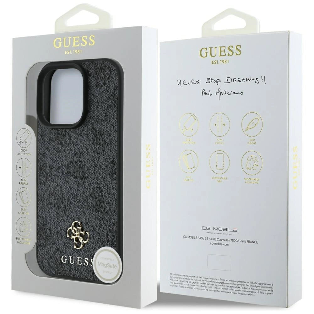 Guess HC PU 4G Small 4G and Classic Case for iPhone 16 Pro Max MagSafe - Black_7