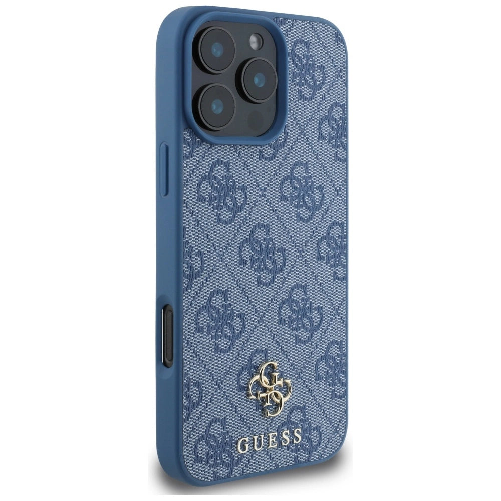 Guess HC PU 4G Small 4G and Classic Case for iPhone 16 Pro Max MagSafe - Blue_3