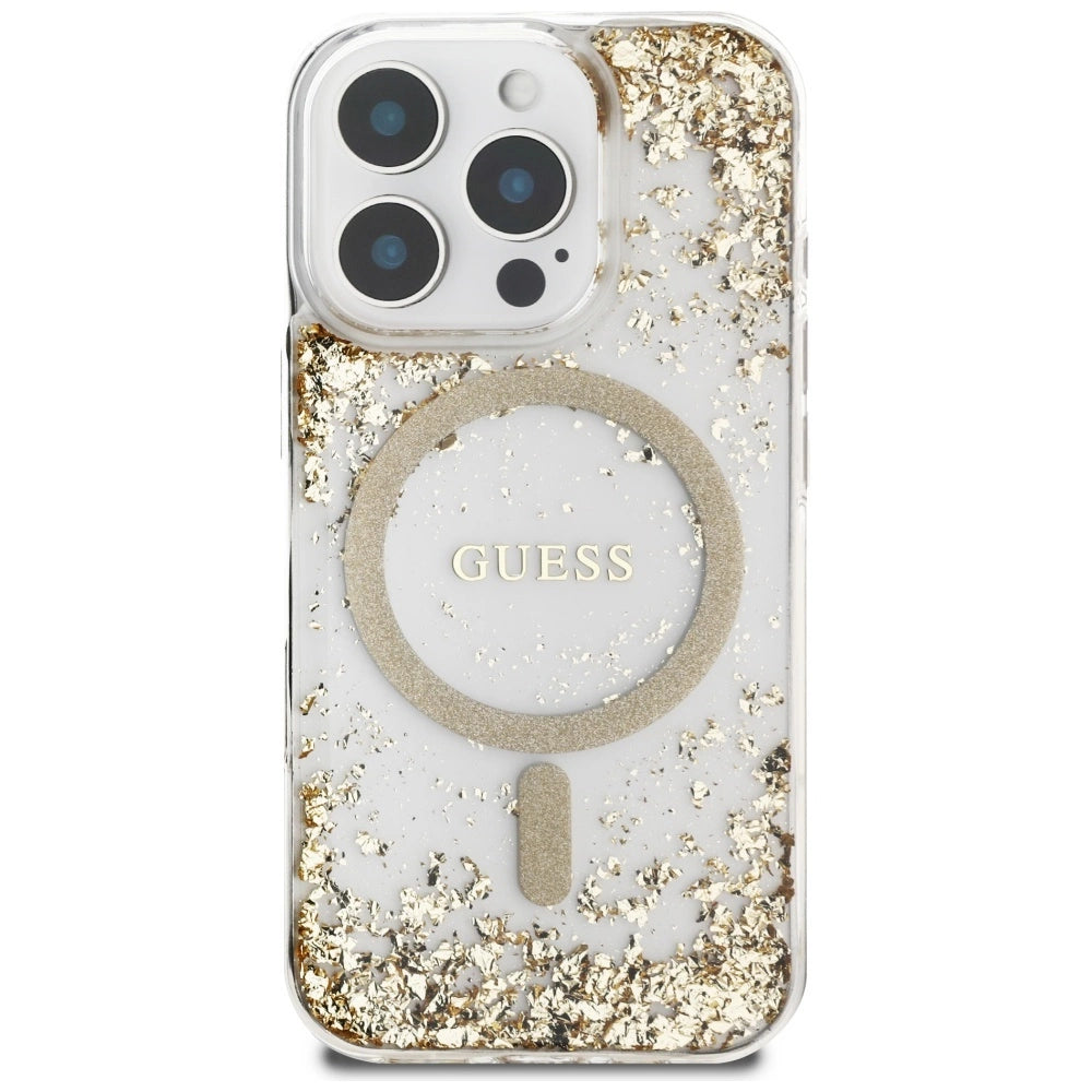 Guess HC Resin Bottom Glitter MagSafe case for iPhone 16 Pro Max - gold_2