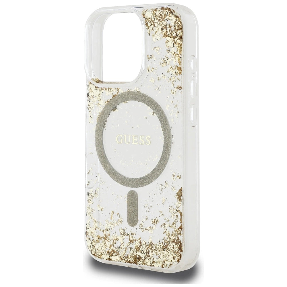 Guess HC Resin Bottom Glitter MagSafe case for iPhone 16 Pro Max - gold_5