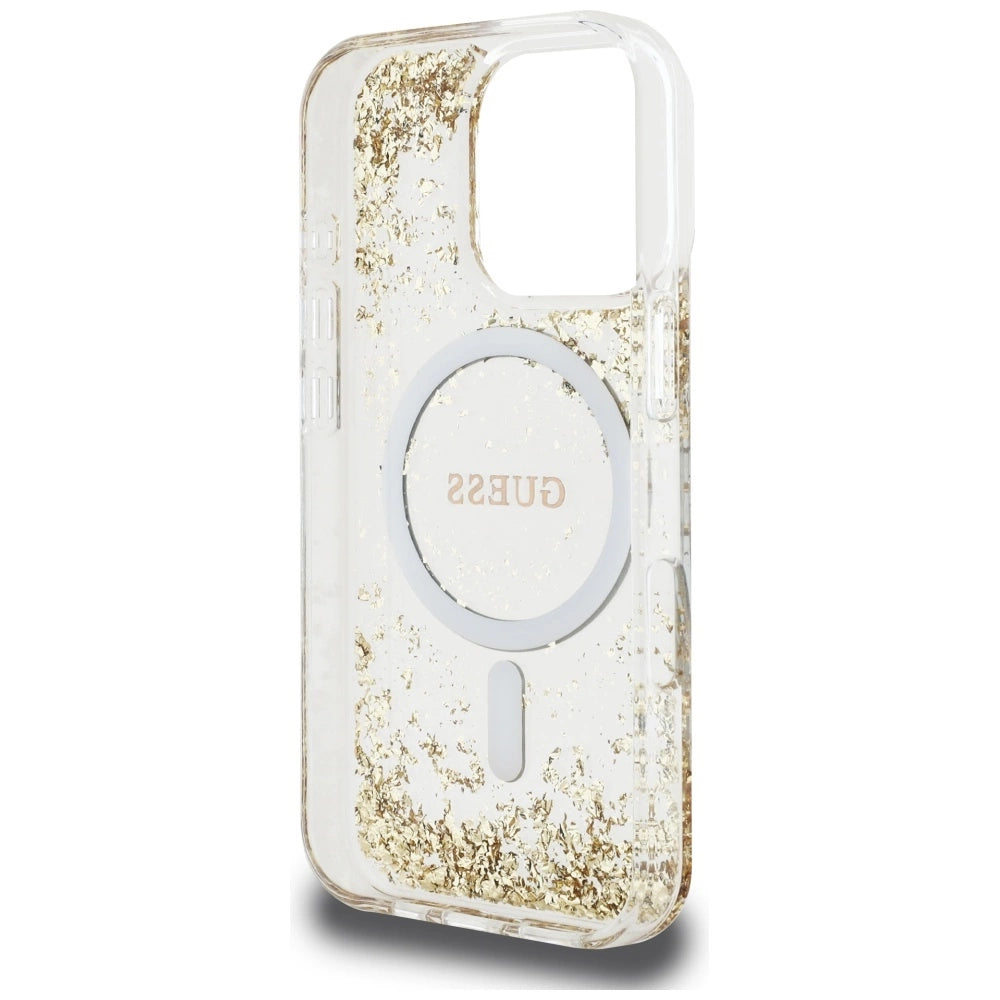 Guess HC Resin Bottom Glitter MagSafe case for iPhone 16 Pro Max - gold_6