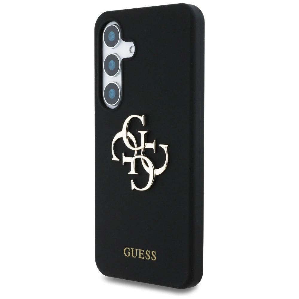 Guess Silicone Big 4G Logo Bottom Script case for Samsung Galaxy S25 - black_1