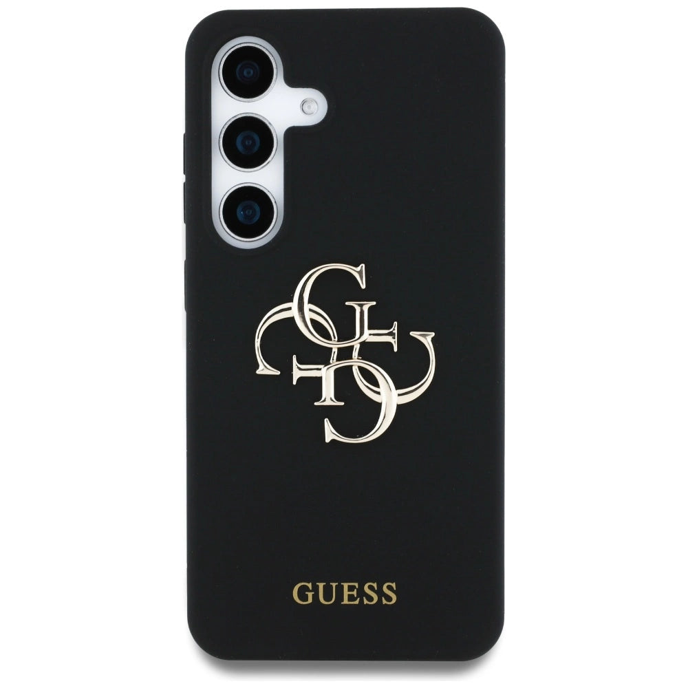 Guess Silicone Big 4G Logo Bottom Script case for Samsung Galaxy S25 - black_2
