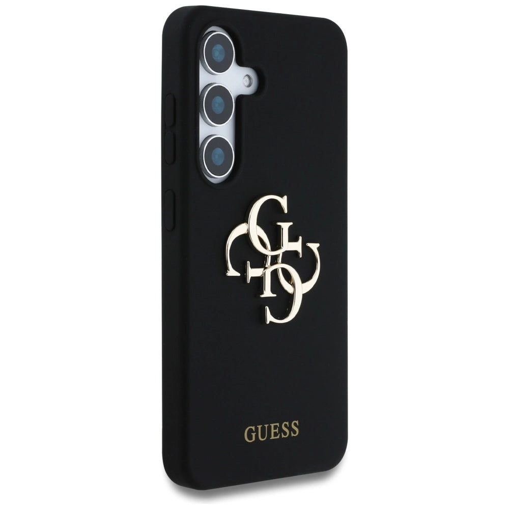 Guess Silicone Big 4G Logo Bottom Script case for Samsung Galaxy S25 - black_3