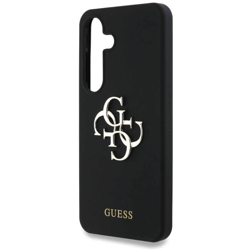 Guess Silicone Big 4G Logo Bottom Script case for Samsung Galaxy S25 - black_5