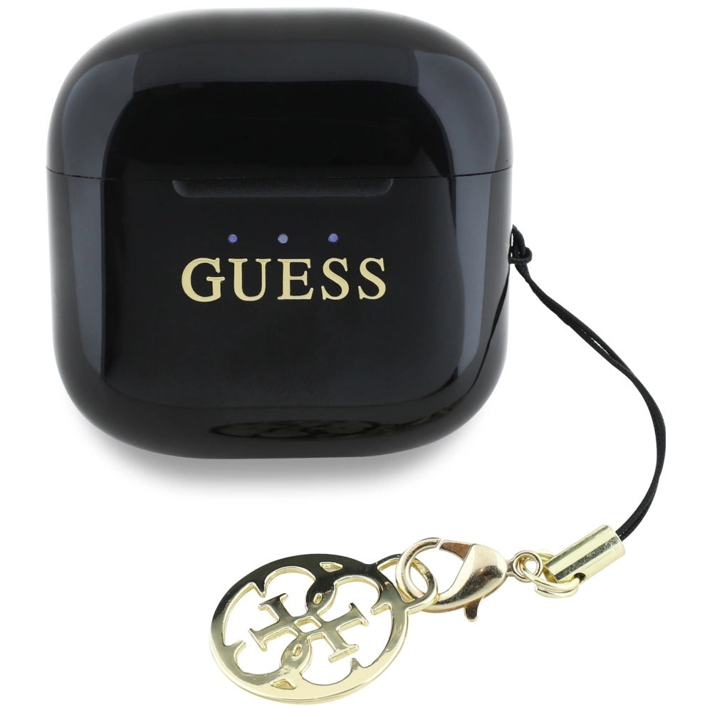 Guess Glossy Effect Printed Classic Logo & Charm TWS headphones - black_2