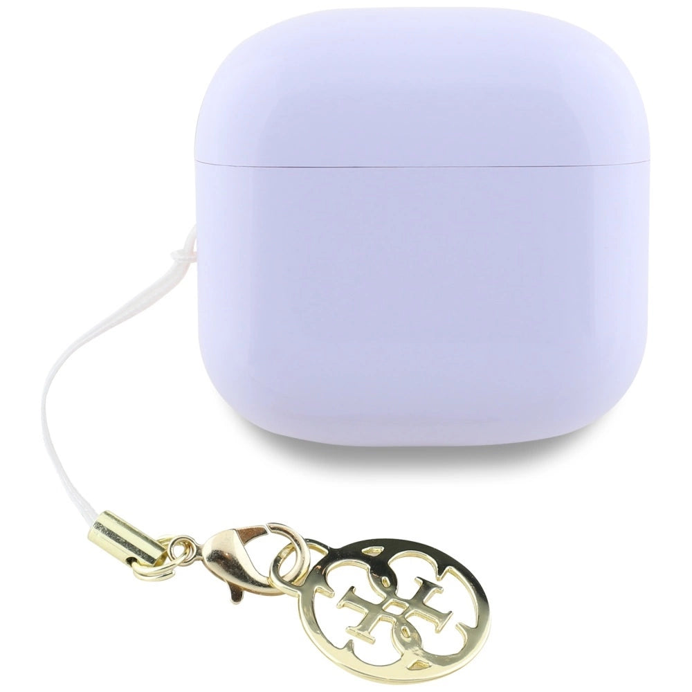 TWS Guess Glossy Effect Printed Classic Logo & Charm Headphones - Lavender_3