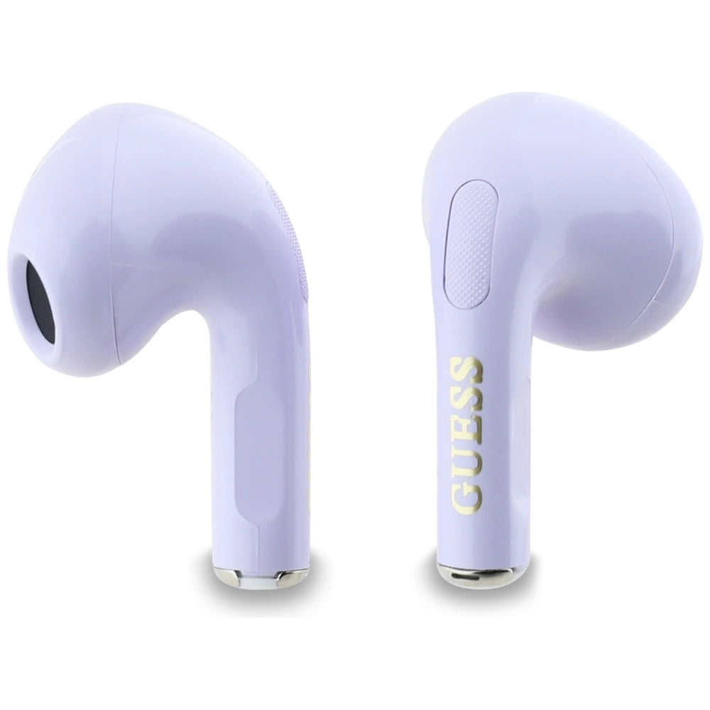 TWS Guess Glossy Effect Printed Classic Logo & Charm Headphones - Lavender_4