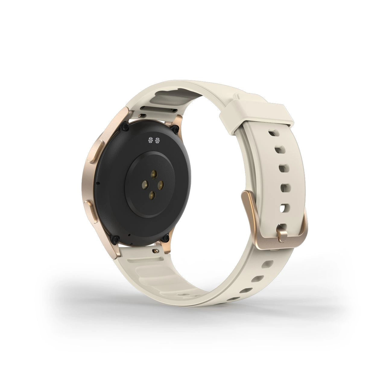 Hama 8900 GPS AMOLED Smartwatch 1.32" with Beige Silicone Strap - Gold_9