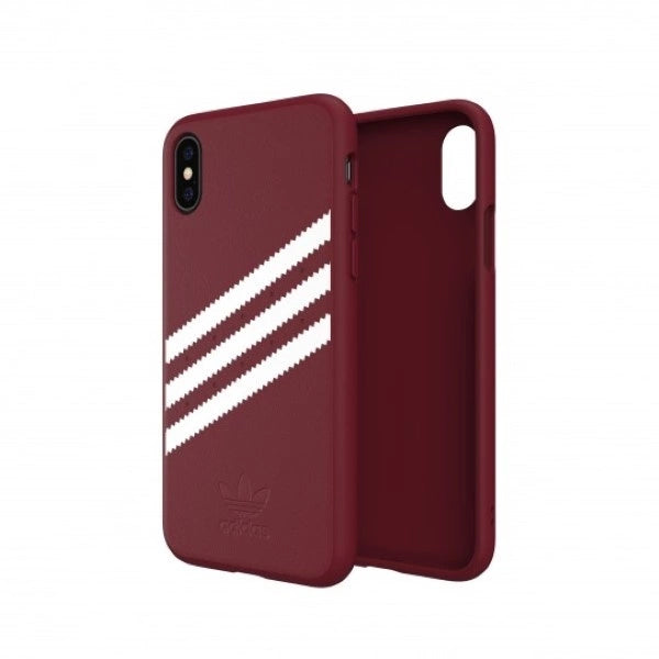 Adidas OR Molded PU Suede case for iPhone X / XS - burgundy_6