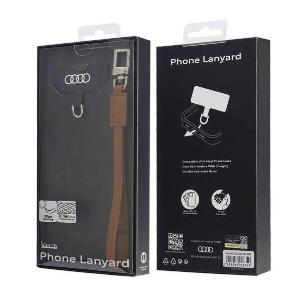 Audi Crossbody Leather Universal Lanyard 28cm x 10mm - Brown_2
