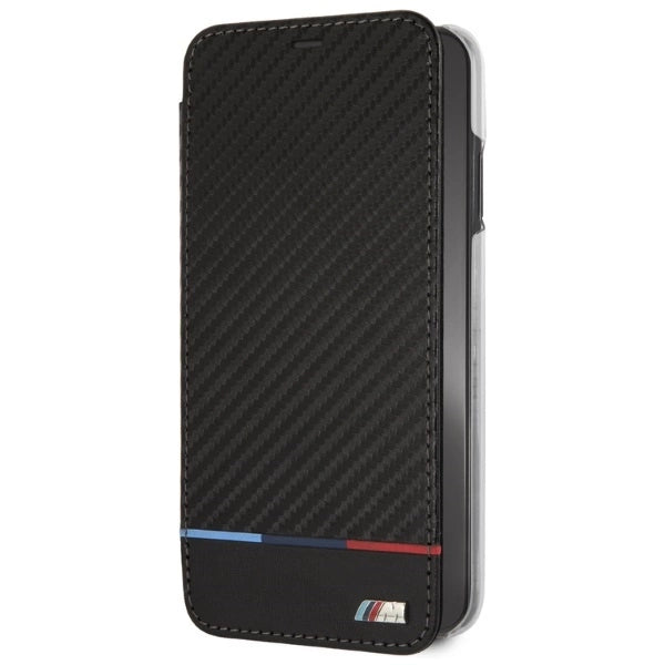 BMW Carbon Tricolor Stripe iPhone XS Max Case - Black_1