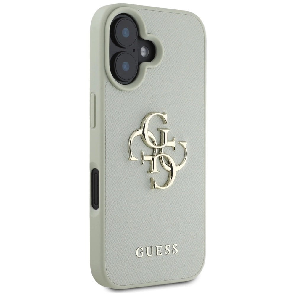 Guess Grained Big 4G Logo Small Classic Logo case for iPhone 16 - green_3