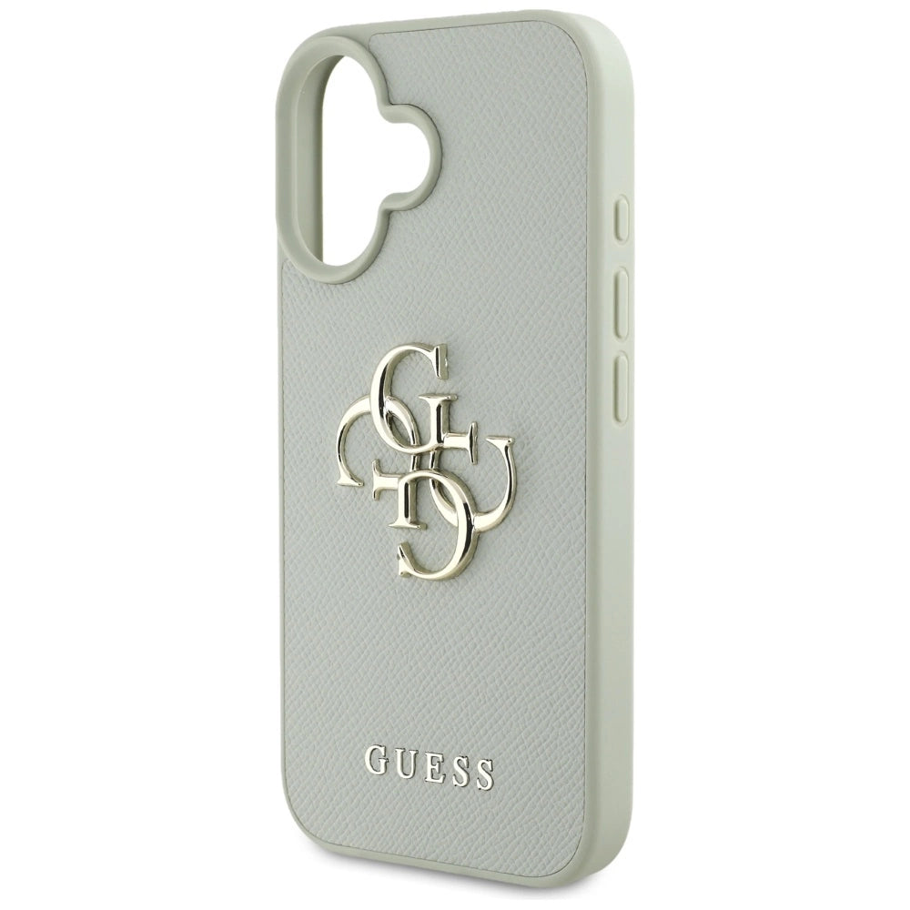 Guess Grained Big 4G Logo Small Classic Logo case for iPhone 16 - green_5