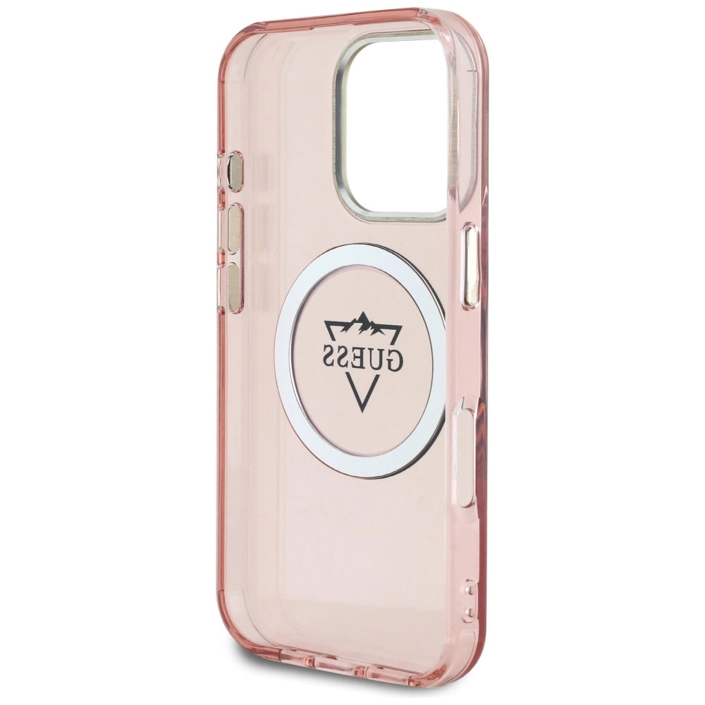Guess IML Metal Mountain Logo MagSafe iPhone 16 Pro Max Case - Pink_6