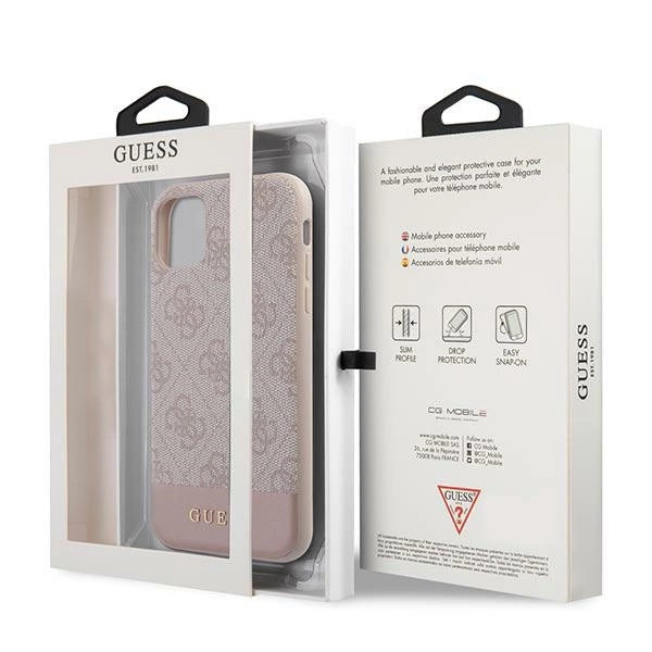 Guess 4G Stripe Collection Case for iPhone 11 / Xr 6.1" - Pink_7