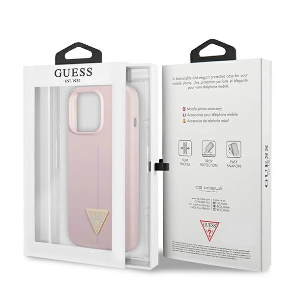 Guess Silicone Triangle Case for iPhone 13 Pro / 13 6.1" - Purple_7