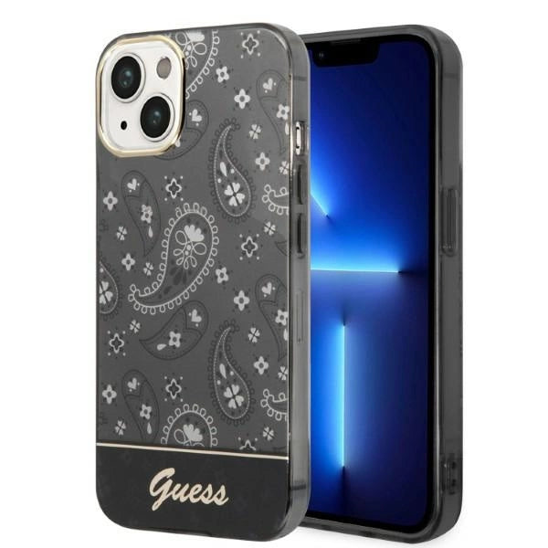 Guess Bandana Paisley Case for iPhone 14 / 15 / 13 6.1" - Black_0
