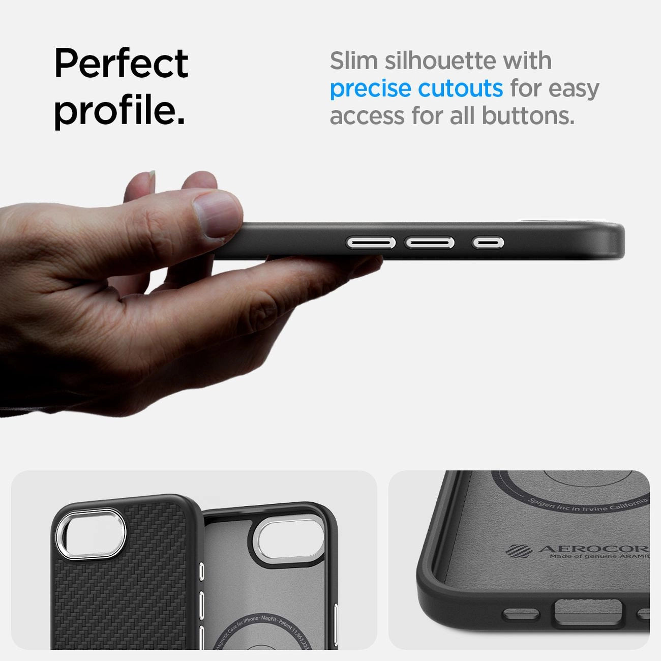 Spigen Enzo Aramid MagSafe iPhone 16e Case - Black_16