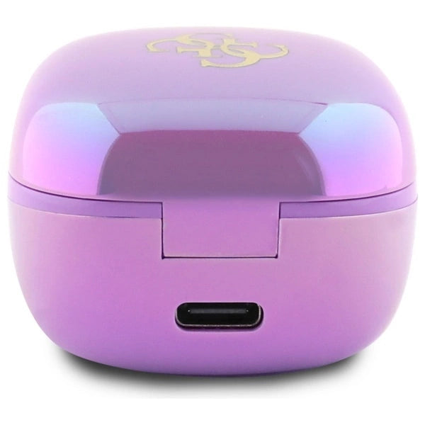 Guess 4G Printed Logo Bluetooth TWS Headphones + Docking Station - Purple_3