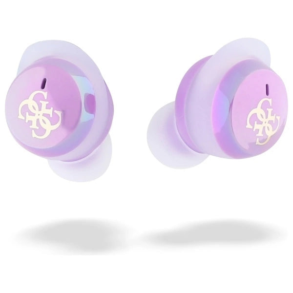 Guess 4G Printed Logo Bluetooth TWS Headphones + Docking Station - Purple_4