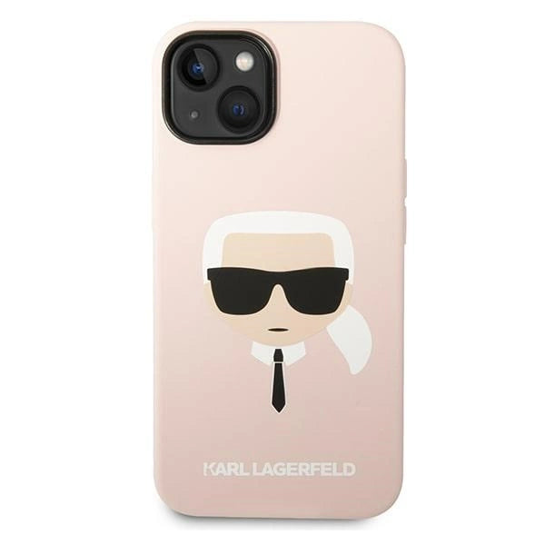 Karl Lagerfeld Silicone Karl`s Head Case for iPhone 14 / 15 / 13 6.1" - pink_2