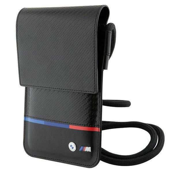BMW Carbon Tricolor Line Wallet Bag - Black_0