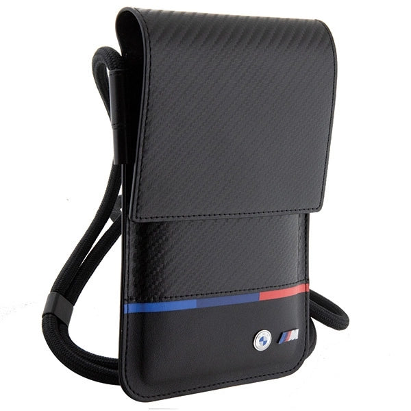 BMW Carbon Tricolor Line Wallet Bag - Black_2