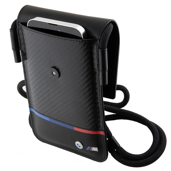 BMW Carbon Tricolor Line Wallet Bag - Black_4