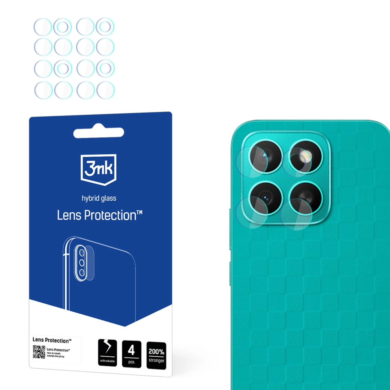 3mk Lens Protection Hybrid Glass for Camera Lens on Honor X8c_0