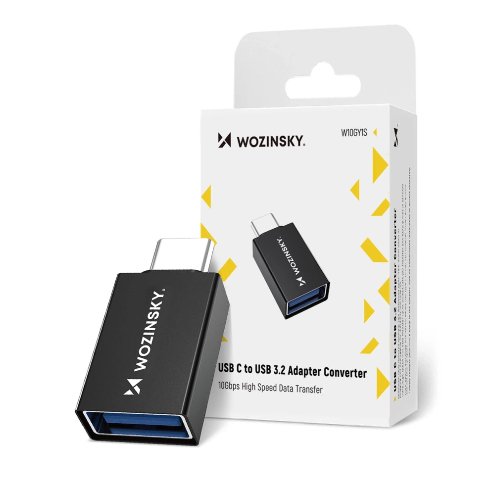 Wozinsky W10GY1S USB-C - USB-A 3.2 10Gb/s Adapter - Black_0