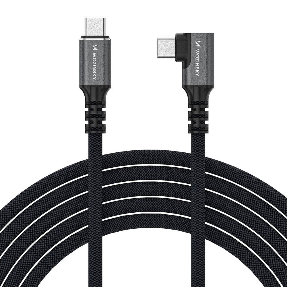 Kabel kątowy Wozinsky WPS2-UY41S USB-C Thunderbolt 4 240W 2m 4K - czarny_1