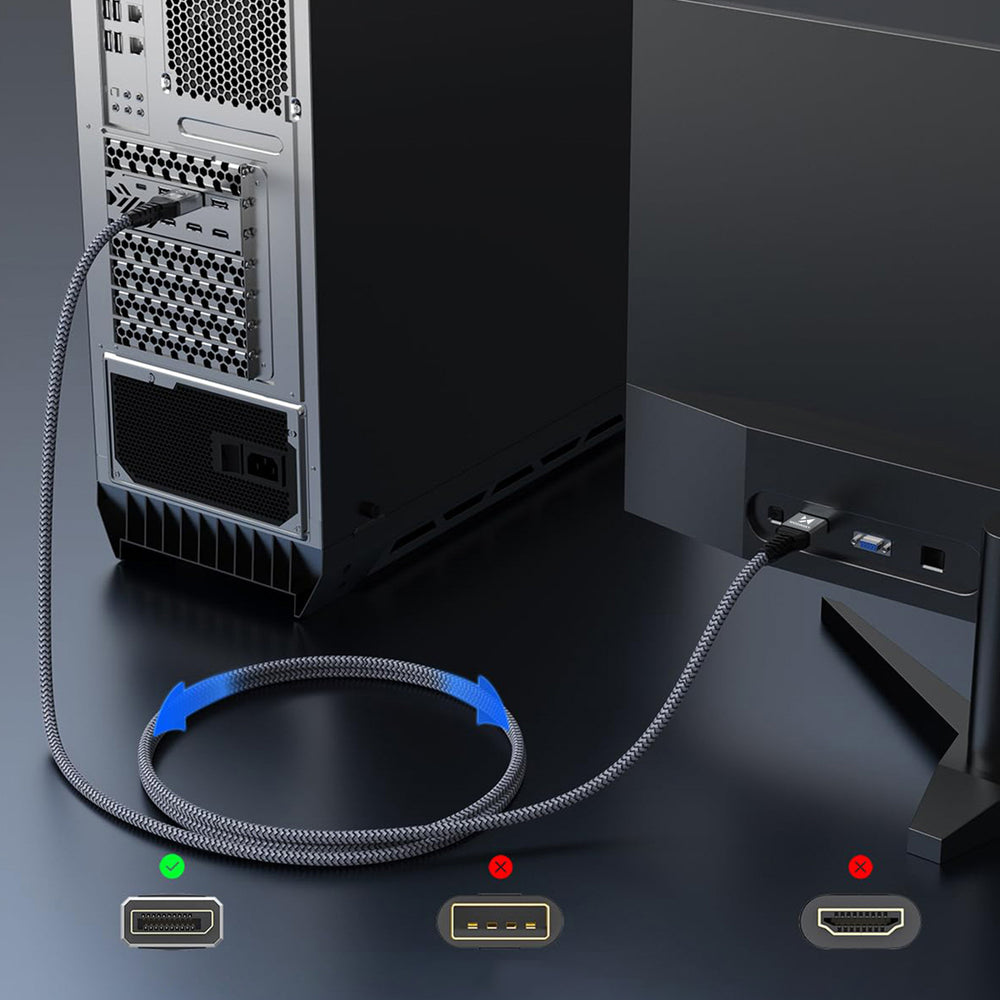 Wozinsky WPS-16AYL2S DisplayPort 2.1 Cable VESA Certified 80 Gb/s 16K@60Hz 8K@120Hz 4K@240Hz HDR HDCP DSC 2m - Black_10