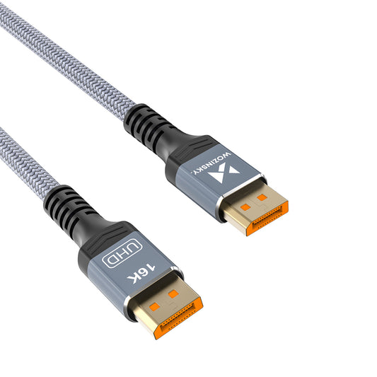 Wozinsky WPS-16AYL2S DisplayPort 2.1 Cable VESA Certified 80 Gb/s 16K@60Hz 8K@120Hz 4K@240Hz HDR HDCP DSC 2m - Black_0
