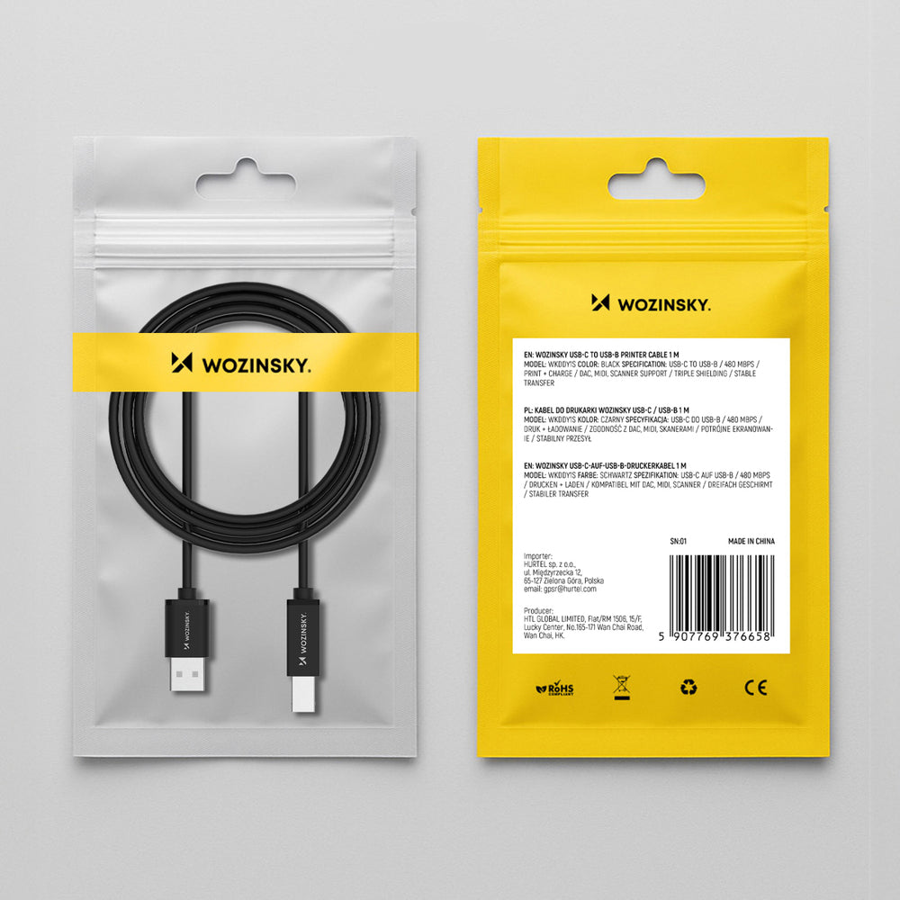 Wozinsky WKDDY4S USB-B - USB-A 480Mb/s Cable 1m - Black_10
