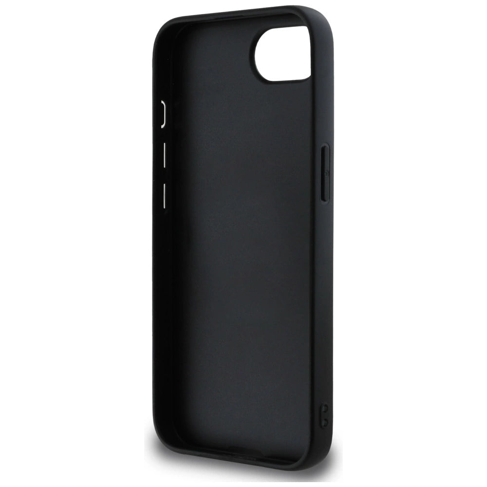 Guess PU Grained 4G Metal Logo case for iPhone 16e - black_6