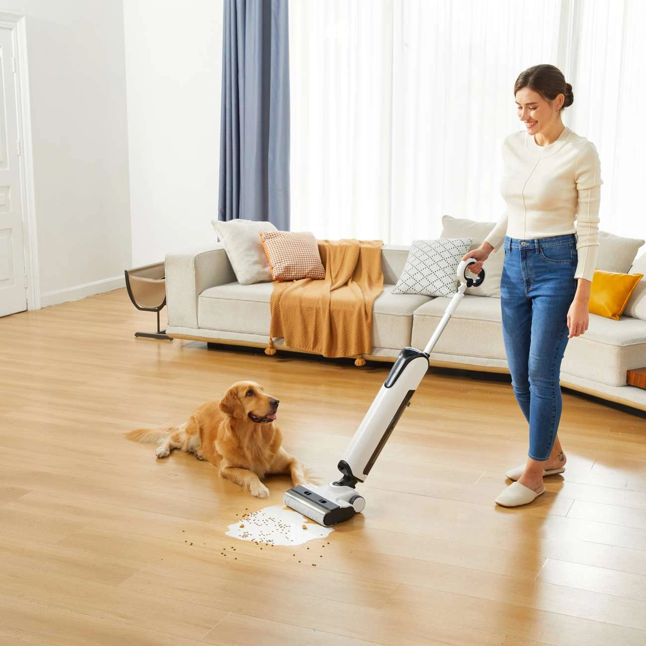 UWANT D100 17000Pa Upright Vacuum Cleaner with Mopping Function and Charging Station - White_18