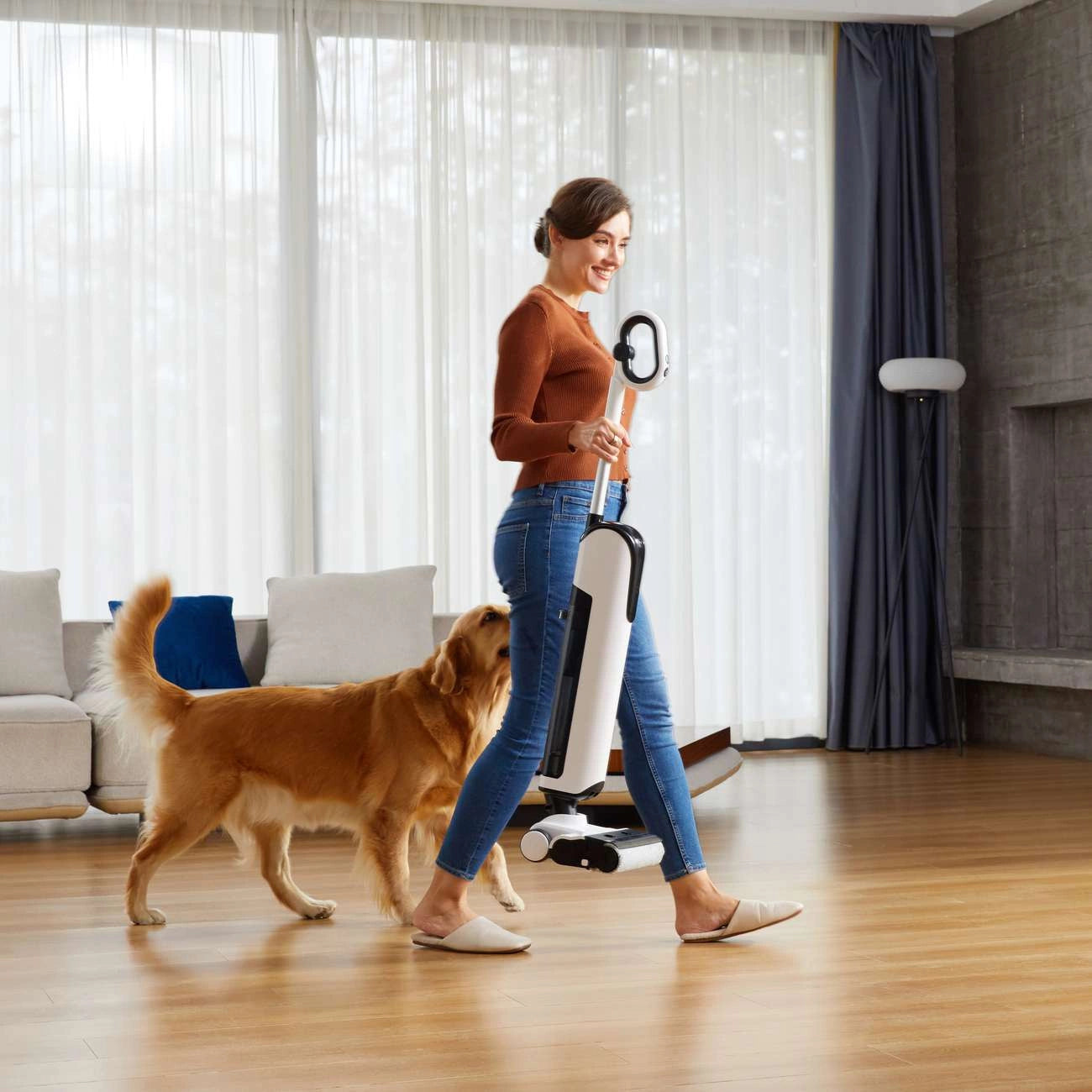 UWANT D100 17000Pa Upright Vacuum Cleaner with Mopping Function and Charging Station - White_19