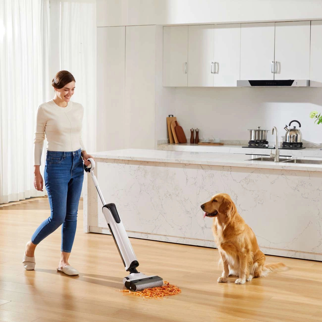 UWANT D100 17000Pa Upright Vacuum Cleaner with Mopping Function and Charging Station - White_20