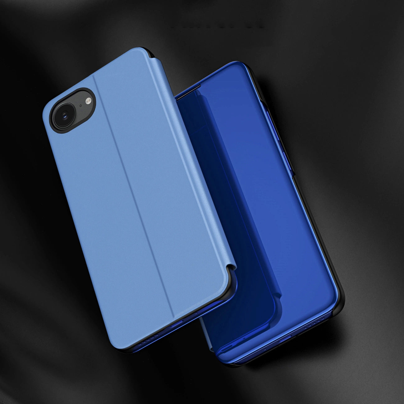 Clear View Case for iPhone 16e Flip Cover - Blue_2