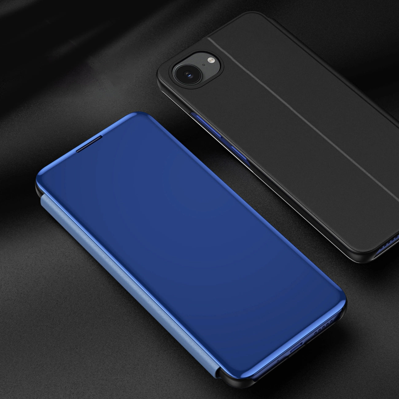 Clear View Case for iPhone 16e Flip Cover - Blue_3