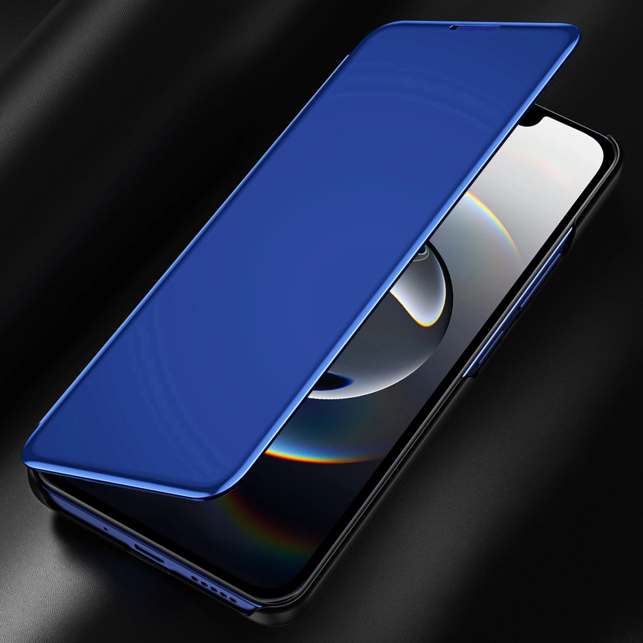 Clear View Case for iPhone 16e Flip Cover - Blue_6