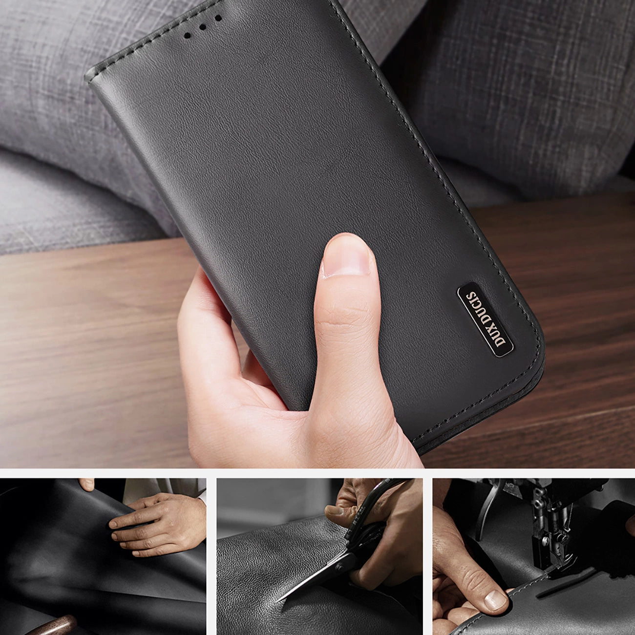 Dux Ducis Hivo iPhone 16e Case with Flip and RFID Protection - Black_10