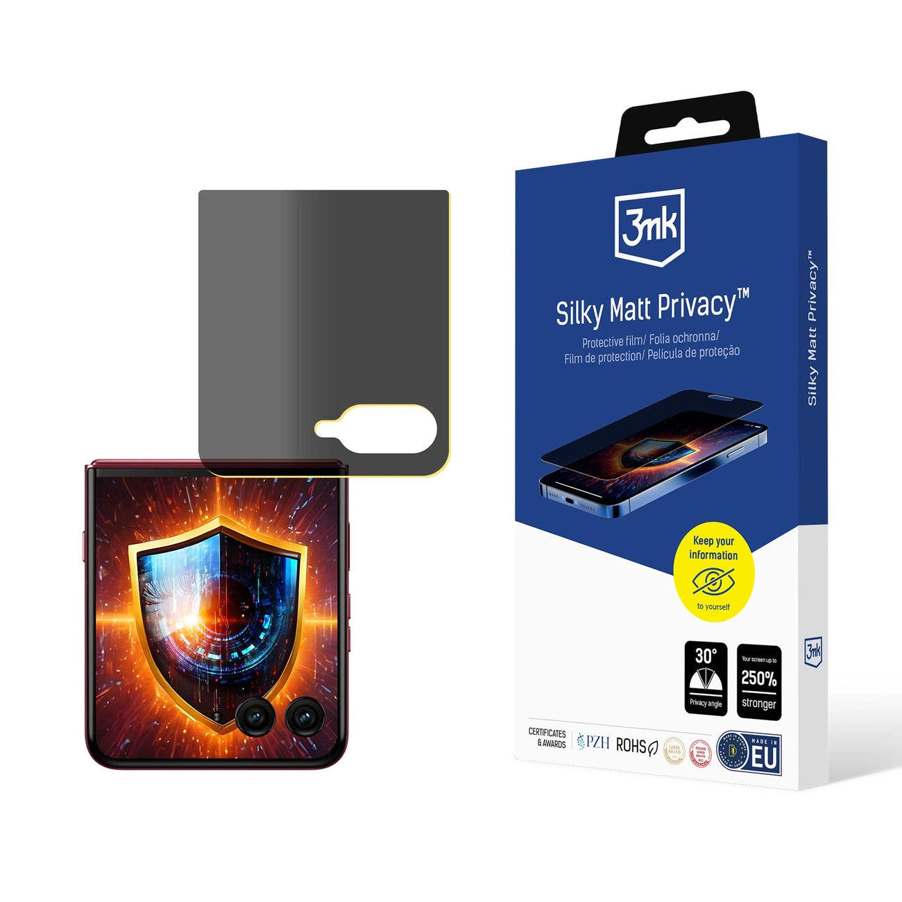 3mk Silky Matt Privacy Privacy Screen Protector for Motorola Razr 60 Ultra_0
