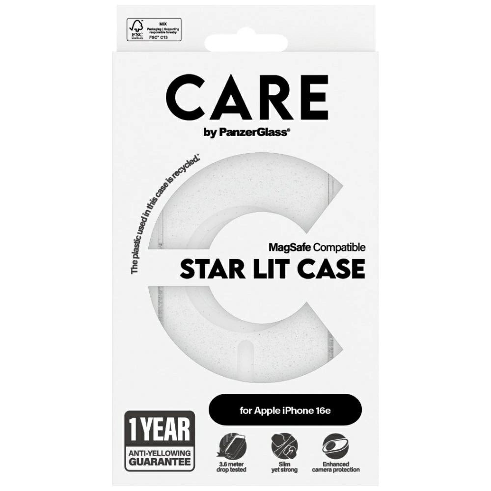 CARE by PanzerGlass Flagship Urban Combat StarLight White MagSafe iPhone 16e Case - Clear_2