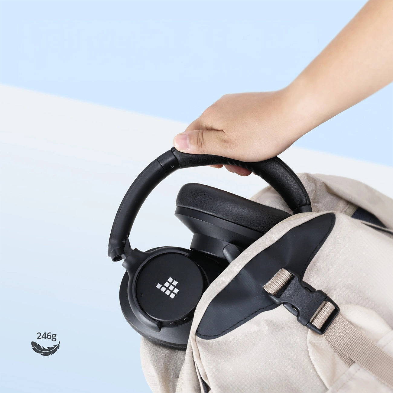 Tronsmart SOUNFII Q20S Hybrid ANC Wireless Headphones with Active Noise Cancelling - Black_8
