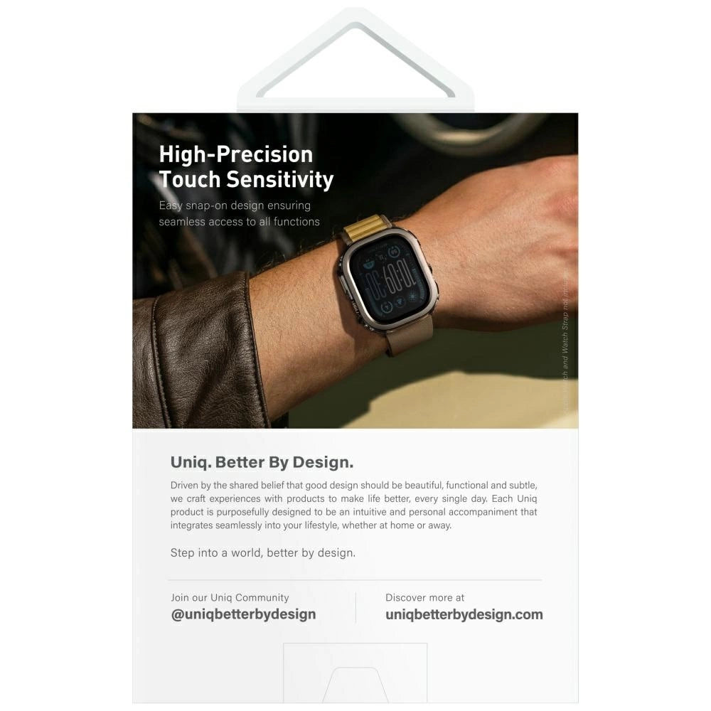 Uniq Voute Tempered Glass Case for Apple Watch Ultra 49mm - Black_5