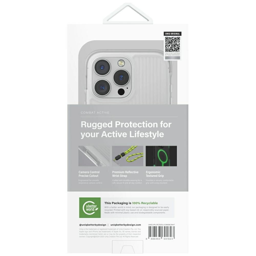 Uniq Combat Active Magclick Charging Case for iPhone 16 Pro - White_4