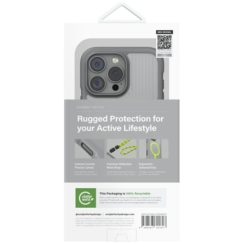 Uniq Combat Active Magclick Charging Case for iPhone 16 Pro - Gray_5