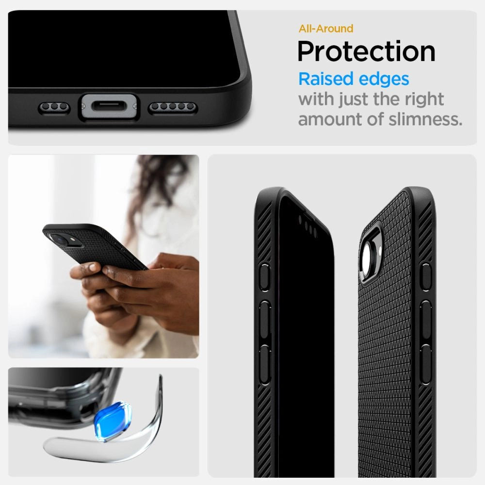 Spigen Liquid Air Mag MagSafe iPhone 16e Case - Matte Black_14